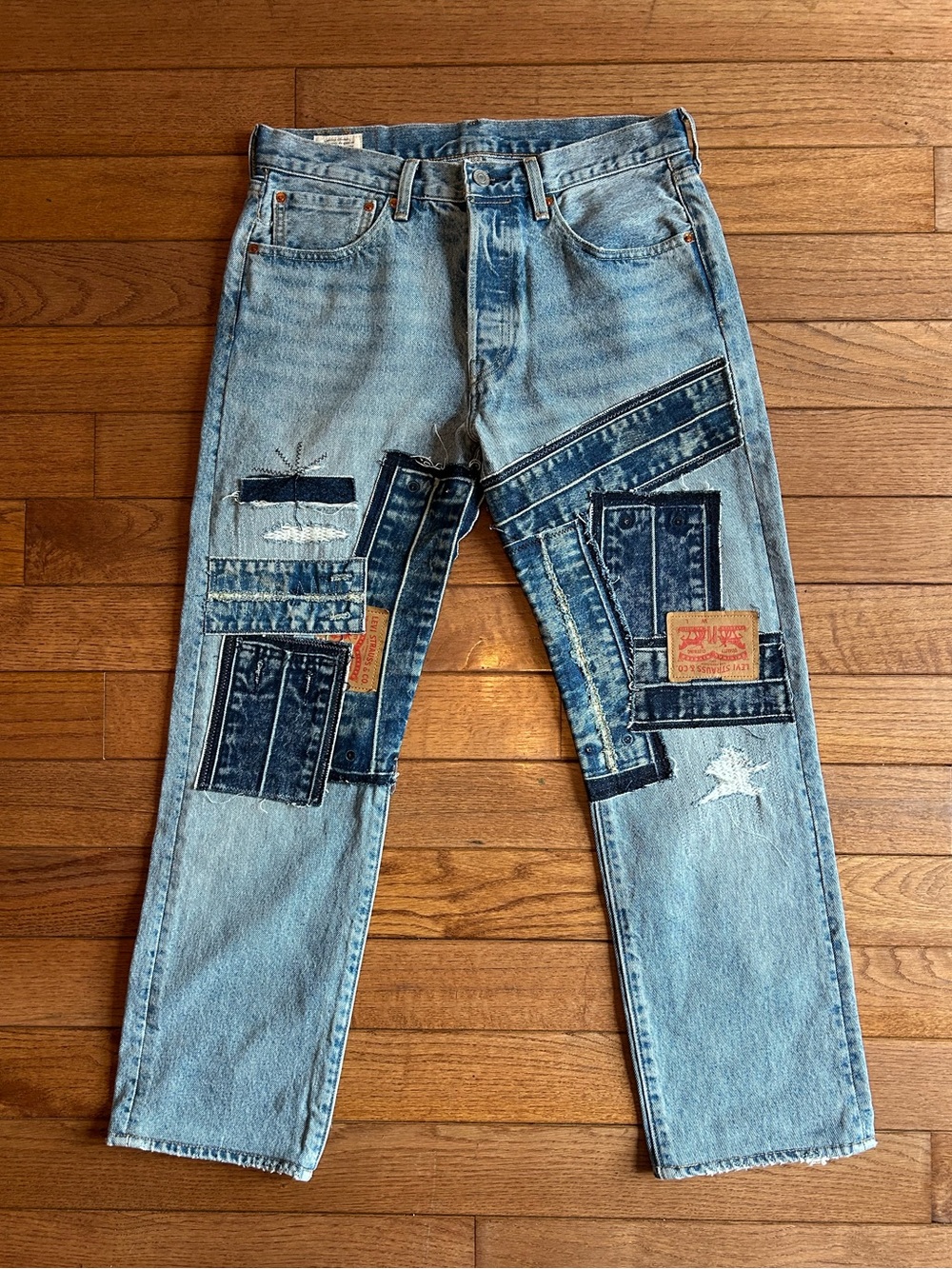Levi’s patchwork 501 original jeans